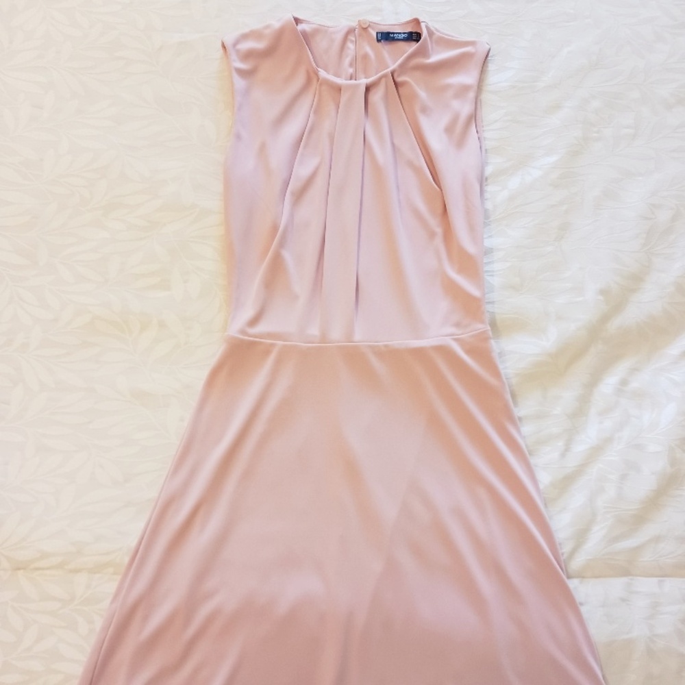 MANGO BLUSH PINK SHIFT DRESS XS